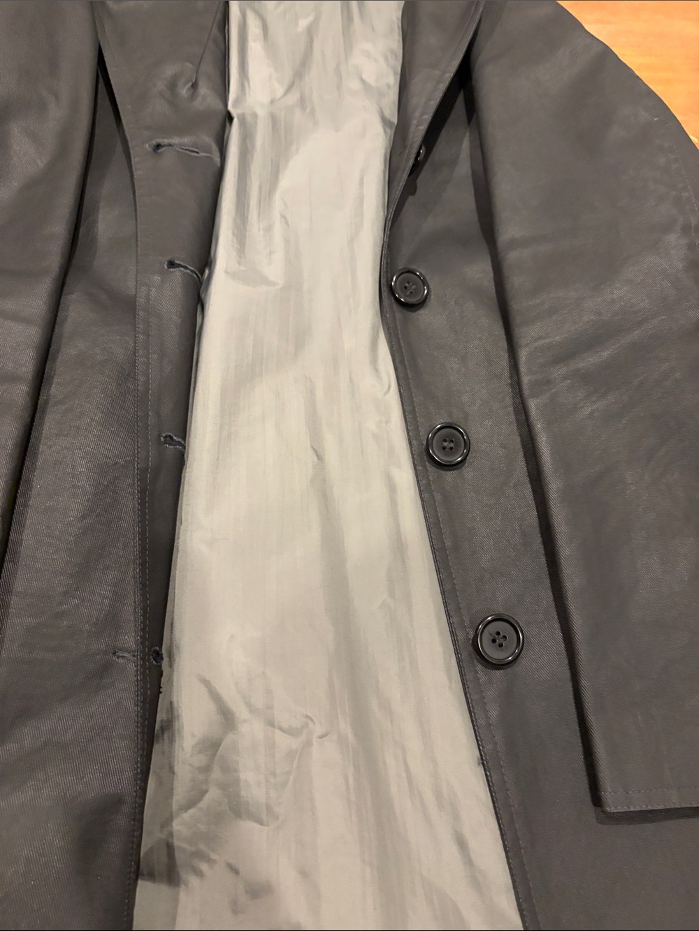 M0851 Women’s Black Hooded Trench Coat - Picture 4 of 7